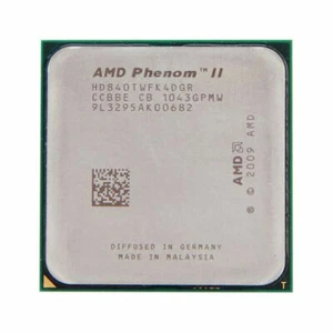 AMD Phenom II X4 840T CPU 4-Core 2.9GHz HD840TWFK4DGR 95W Socket AM3 Processors - Picture 1 of 1