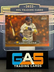 2024 Topps Stadium Club William Contreras Orange Refractor /99 #170 SP Brewers - Picture 1 of 2