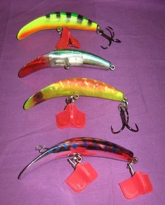 4 Kwikfish K14 Lures - Chartreuse - Orange - Blue - Red - Green - Silver - Picture 1 of 4