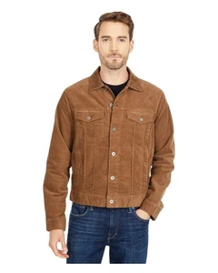 J. Crew große braune Cord Trucker Jacke Knopfleiste Klappe Brusttaschen - Bild 1 von 7