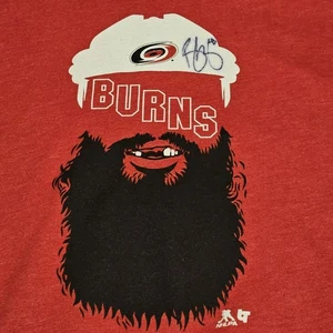 Signed By Brent Burns #8 Carolina Hurricanes Shirt 2XL Red Autographed - Picture 1 of 6
