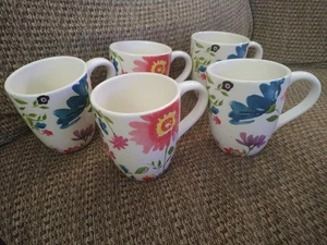 Sur La Table Floral Set Of 5 Coffee Tea Mugs Wildflowers - Picture 1 of 8