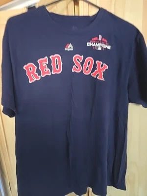 Majestic Mookie Betts 2018 World Series Champions Boston Red Sox T-Shirt #50 LG - Image 1 of 4