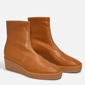 Botines Clergerie Paris Lexa elásticos punta cuadrada cuero marrón óxido talla 6,5 - Imagen 1 de 12