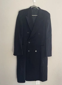 Canali LORO PIANA 100% CASHMERE  Overcoat Jacket 50 Black - Picture 1 of 8