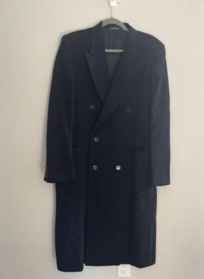 Canali LORO PIANA 100% CASHMERE  Overcoat Jacket 50 Black - Image 1 of 4