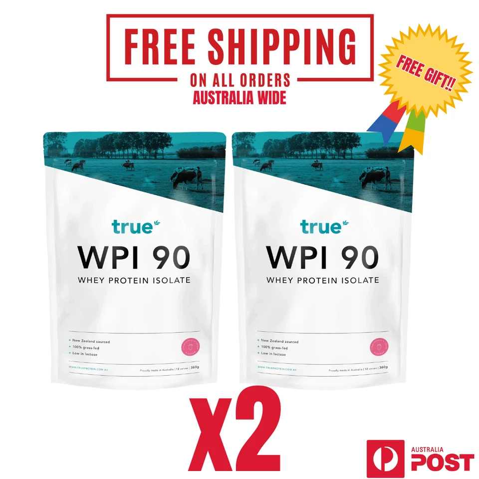 TRUE PROTEIN | WPI90 | FREE POSTAGE | STRAWBERRY | 360G X 2!! - image 1 of 1