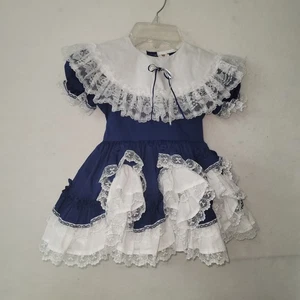 Vestido Lid'l Dolly's 2T Niñas Southern Belle Encaje Volantes Desfile Fiesta De Colección - Imagen 1 de 13