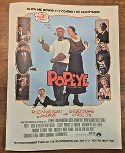 POPEYE-1981 PRINT ADVERT 10.5X13.5- ROBIN WILLIAMS HARRY NILSSON - Imagen 1 de 1
