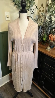 Cárdigan abierto Victorias Secret Duster talla XL crema nuevo Foto 1 de 4