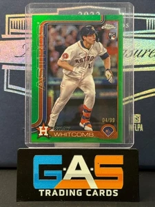 2025 Topps Chrome - Shay Whitcomb #251 rifrattore verde Rookie /99 RC SP Astros - Foto 1 di 2