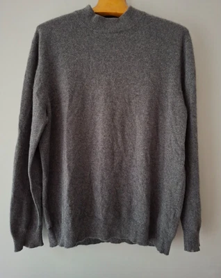 Lands' End Grey 100% Kacshmir Mock Neck Jumper 46-48  Size XL Read Description - Image 1 of 4
