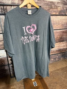 Camiseta gris Gildan 2XL I Love The Dawgs gráfica cuello redondo mezcla de algodón para hombre - Imagen 1 de 4