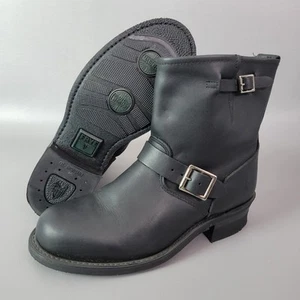 Botas FRYE Engineer Doble Hebilla Moto Mujer 10 M Negras Hechas en EE. UU. - Imagen 1 de 9