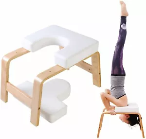 Stand Yoga Chair Wood Headstand Bench Inversion Exercise Inverted Stool Home Gym - Picture 1 of 13