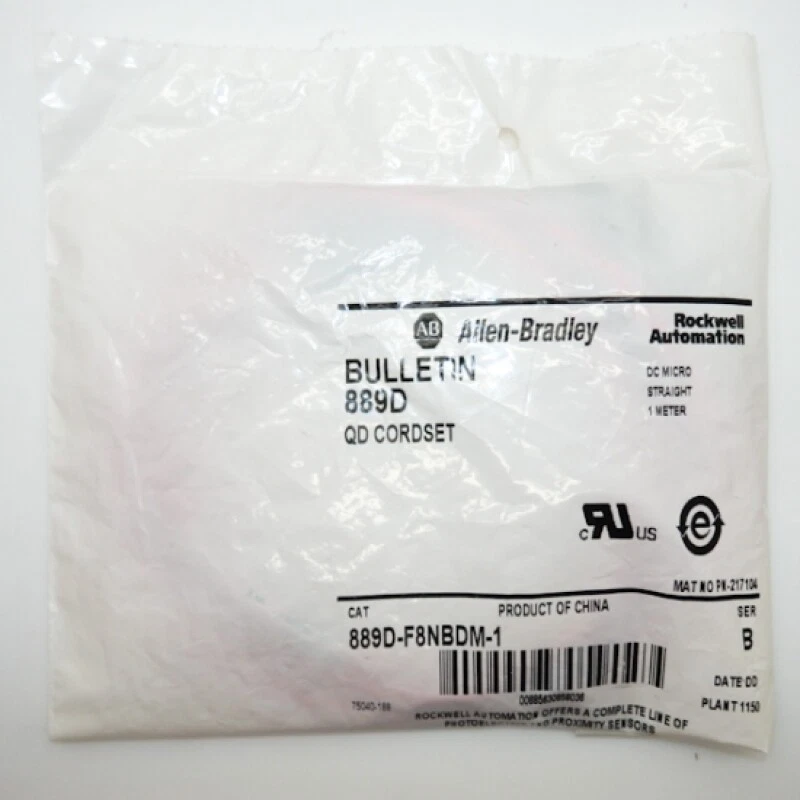 Allen-Bradley Straight DC Micro Cable 889D-F8NBDM-1