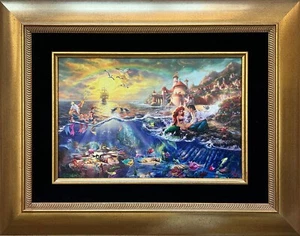 THOMAS KINKADE - THE LITTLE MERMAID 12" x 18" A/P HAND EMBELLISHED GICLEE CANVAS - Picture 1 of 5