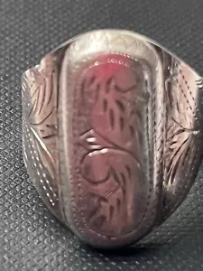 Anillo Grabado Belleza Vintage Elegancia Alargada 925 - Imagen 1 de 7