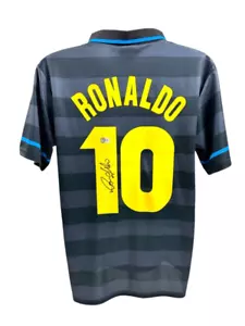 Ronaldo Nazario Signed Inter Milan UMBRO Jersey w/ Beckett COA (Size M) - Picture 1 of 13