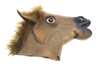 Adult Horse Head Halloween Mask Animal Cosplay Costume Party EUC - Image 1 of 4