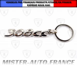 Porte Clé PEUGEOT 308cc Métal Chromé (Chiffre) ★OFFICIEL Référence B0400318 +++ - Picture 1 of 1
