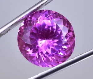 Flawless 20.20 Ct Natural Mogok Pink Ruby Round Cut Certified Loose Gemstone - Picture 1 of 7