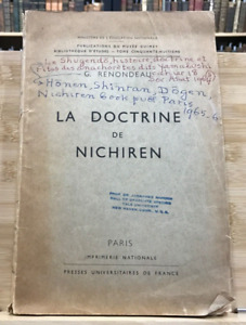 1953 La Doctrine de Nichiren by G. Renondeau
