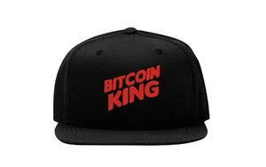 Bitcoin King Snapback Baseball Cap Fullcap Flat Bill Mütze Hip Hop Sportswear - Bild 1 von 5