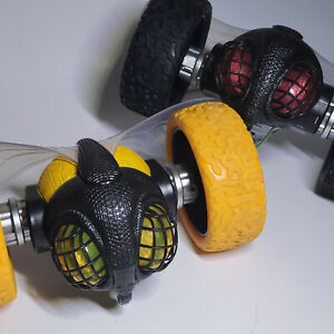 Lot of 2 - RC Tumble Bee New Bright Light-Up Remote Control Bugs Black And Yello