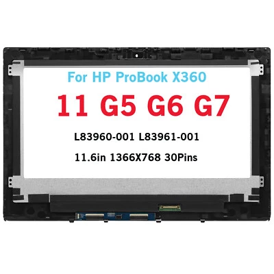 for HP ProBook X360 11 G5 G6 G7 G5-EE G6-EE G7-EE LCD Touch Screen Assembly HD - Image 1 of 4