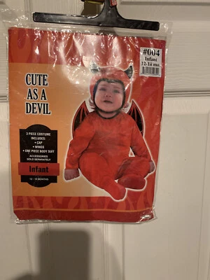 NUEVO SIN ETIQUETAS Lindo Disfraz Como Un Diablo Bebé Bebé Talla 12-18 Meses Foto 1 de 4