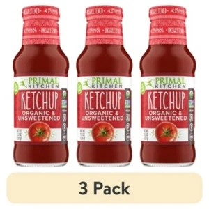 (3 pack) Primal Kitchen Organic Unsweetened Ketchup, 11.3 ounce - Picture 1 of 6
