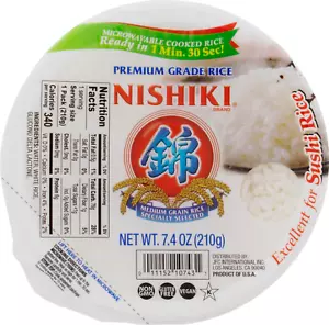 Nishiki Steamed White Rice, 7.4-Ounce (Pack of 6) - Picture 1 of 2