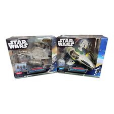 Bundle Of 2   Star Wars Micro Galaxy Squadron Boba Fett's Starship & Razor Crest