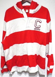 NUEVO CON ETIQUETAS Levi's Rojo Blanco Rayas COYOTES RUGBY SUDADERA CON CAPUCHA XL Relajado Pestaña Dorada Cosido Nuevo - Imagen 1 de 9