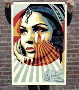TARGET EXCEPTIONS SHEPARD FAIREY SIGNED XL Poster 24 x 36 Official Art OBEY - Picture 1 of 2