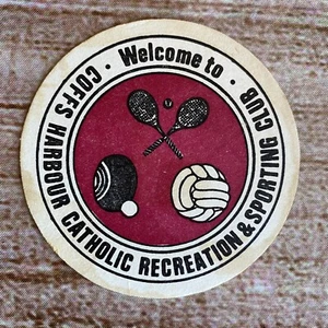 Coffs Harbour Catholic Recreation & Sporting Club Vintage Coaster ~ Bar Beer - Picture 1 of 3