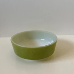 Federal Glass Company Green Cereal Bowl Milk Glass Beveled Bottom - Picture 1 of 3