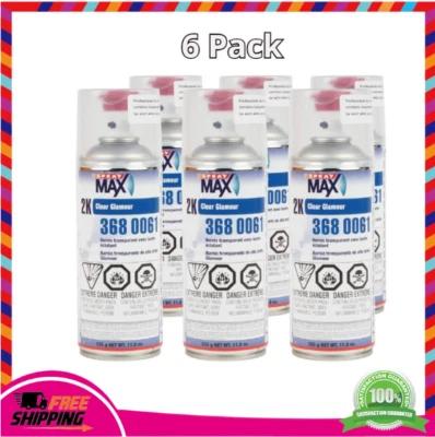Spray Max USC 2K High Gloss Clearcoat, Scratch-Resistant, Ready to Spray, 6 Pack - Image 1 of 4