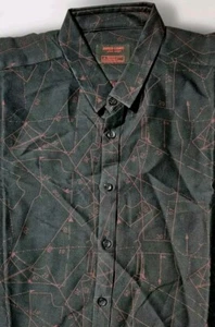 Jared Lang After Hours Men's Black Flight Navigation Button-Up Shirt Size Xl - Picture 1 of 11