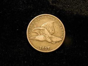 1857 Flying Eagle Cent - VF - Picture 1 of 4