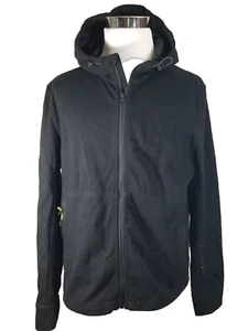 Cole Haan Zerogrand Jacke Water Resistant Hoodie Herren L Full Zip Taschen Schwarz - Bild 1 von 13