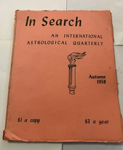 In Search An International Astrological Quarterly Magazine Autumn 1958 Rare OOP - Imagen 1 de 6