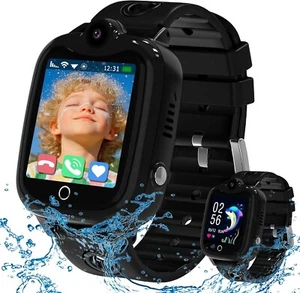 Smartwatch Kinder 4G mit GPS Telefon Videoanruf SOS IP68 Schulmodus Geschenk - Bild 1 von 7