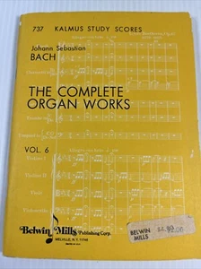 Bach The Complete Organ Works Kalmus Study Score Miniature Orchestra Vol VI - Picture 1 of 7