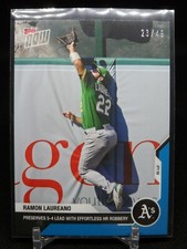 Parallel 23/49 Blue 2020 MLB Topps Now RAMON LAUREANO Card #97 Oakland Athletics