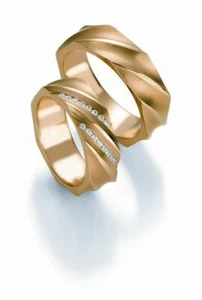 Wedding Rings Breuning Design Collection 5247/5248 IN 585 Gold 14 CT - Picture 1 of 2