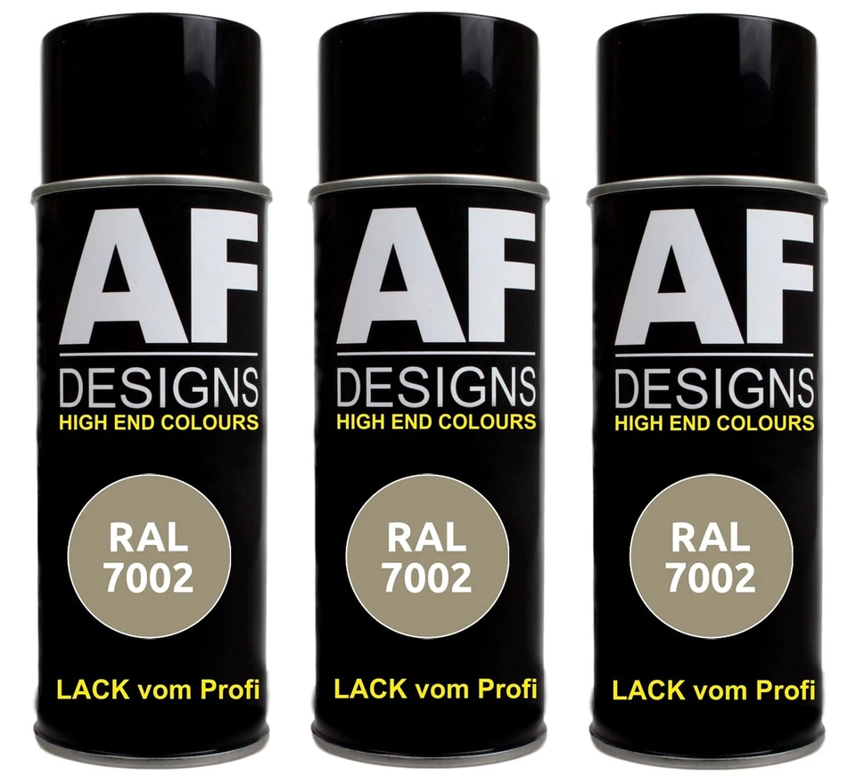3x RAL Lackspray Buntlack Sprühdose Spraydose RAL7002 OLIVGRAU glänzend matt - Bild 1 von 1