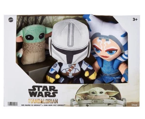 Mattel Star Wars Mandalorian confezione da 3 peluche Grogu, Ahsoka, Tano nuovo SPEDIZIONE GRATUITA - Foto 1 di 6