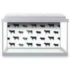 Fischtank Hintergrund 90x45cm - Kuh & Schwein Muster Bauernhof Tiere #44735
